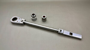 MAC VRF Front End Alignment Ratchet Two Sockets - 7/8" & 3/4" In Good Condition