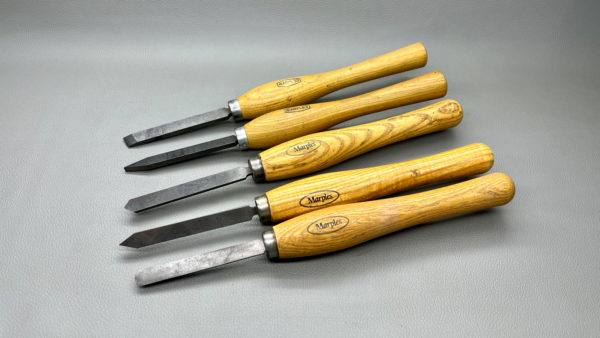 Marples Wood Turning Chisels Set Of Five In Good Condition 13" Long
