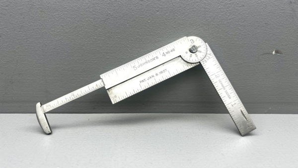 Johnson's No 46 Combination Calliper 6" Long Rare As In German Silver Patented Jan 8 1907