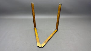 Stanley Rule And Level No 52 Boxwood Brass Bound 12" 4 Fold Rule