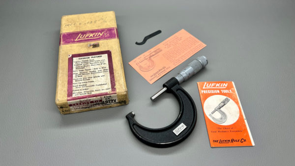 Lufkin Micrometer No 1912V 2" Carbide Tip IOB