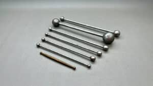 Lower Embossing Tools Set Of Seven Longest 8" Shortest 4" All In Good Condition 