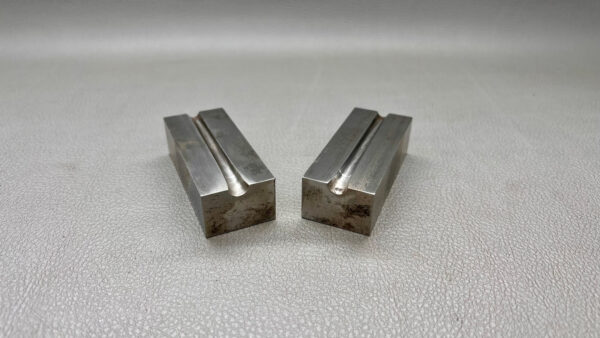 Engineers Steel Blocks With Round Groove In Centre Groove Is Tapered From 4mm To About 7mm