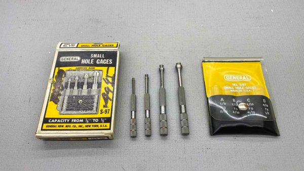 General USA S-97 Small Hole Gauges, new old stock, in original box