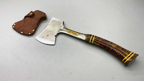 Estwing USA 14A Leather Handled Hatchet early and extra clean with leather cover