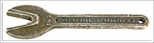 Roebling No2 Alligator Wrench Pat Feb 8 1898.