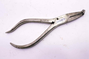 Odd bent nose pliers, patent pending, 6 1/2" long