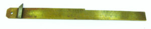Early Hook Solid Brass Rule, 6" Long.
