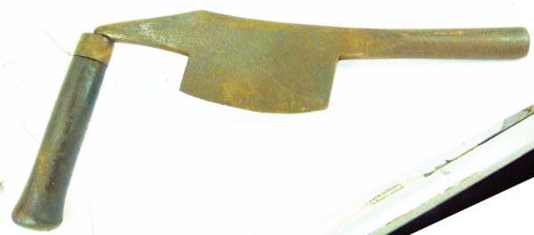 Coopers Jigger Knife Or Cooper's Chamfer Draw Knife, 6" Edge, Very Heavy, Some Pitting.