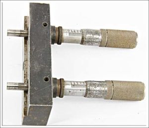 Starrett Unusual Double Head Micrometre Setup, Not Sure What It Was Used For, Maybe For Setting Up A Parallel.