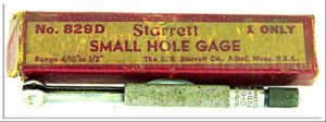 Starrett #829D Small Hole Gage In The Box.