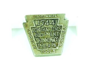 Rare Harward Railroad Tools Supplies, 1744 Contractors Equipment Shannon & Co Phila, Pa, This Is Made And Marked Sargent, 2 1/2 X 2 3/4.