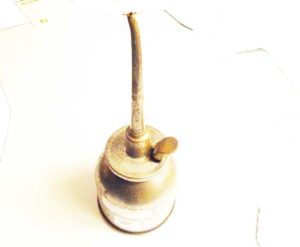 Rare Lidseen Force Feed Oilers, Patent Applied, 3 1/4 Round Base, 8 Long.