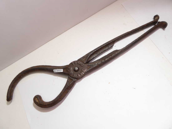 Mills Tongs patent 1878, 14" long,