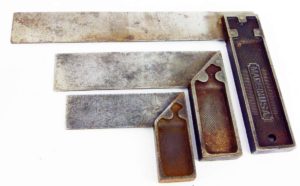 Stanley Sw Metal Squares, 8" Square, 6 & 4" Mitre Squares All With Sw Logo.