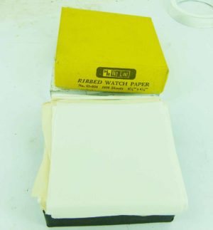 H & R No Lint Ribbed Watch Paper #53-054 1000 Sheets, 4 1/4 X 4 1/4".
