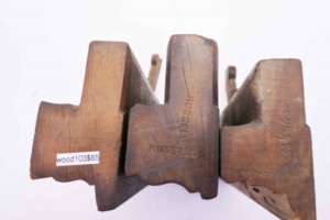 Wood Lamb's Tongue sash planes, deep owners marks