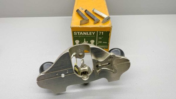 Stanley No 71 Router Plane With 3 Cutters In Top Condition IOB 