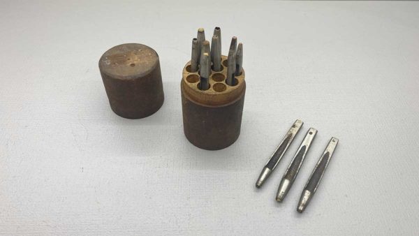 Vintage Punches Twelve In Set 2 - 6mm In wooden box
