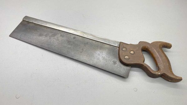 Vintage Cast Steel Backed Saw 14" Long Made By R.H.Davies