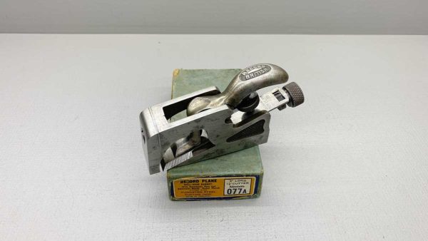 Record No 077A Rebate Plane In Original Box In Good Condition 4" Long with 1 1/8" Cutter
