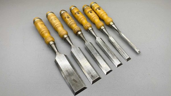 Mifer Set Of Bevel Edge Chisels Sizes 38,32,25,22,16 and 10mm Made In Spain