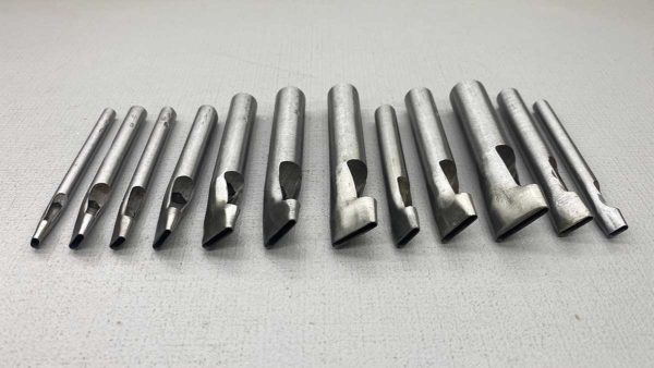 Oblong Leather Punches Set Of 12 In Top Condition