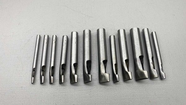 Oblong Leather Punches Set Of 12 In Top Condition