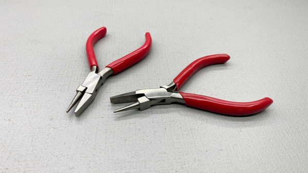Round & Flat Face Spring Loaded Pliers New Condition