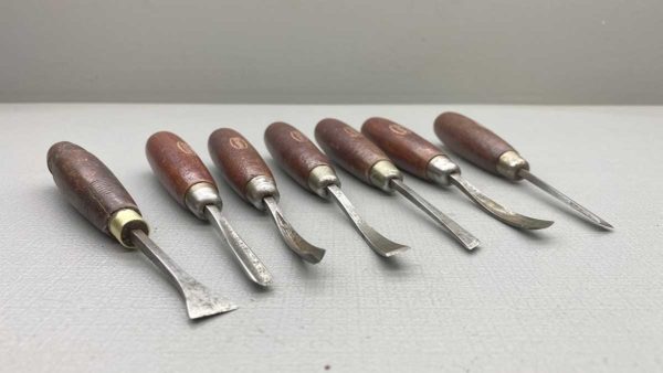 Marples Set Of 7 Hand Carving Chisels In Good Condition
