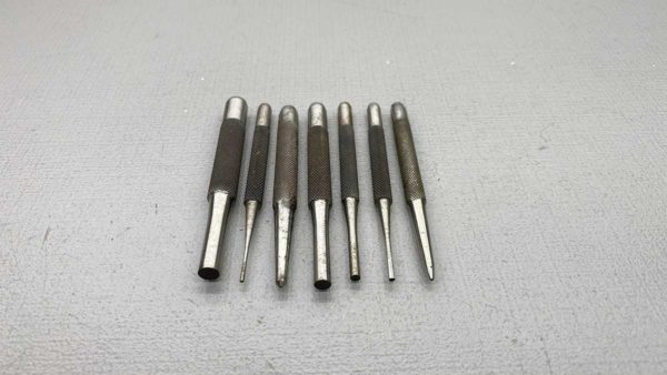 Starrett USA Punches Set Of Seven In Good Condition