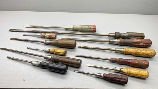 Assorted Vintage Screwdrivers Sizes 6" - 24"
