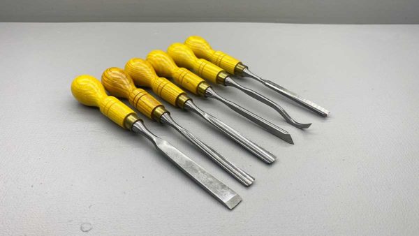Marples England Set Of Six Carving Chisels