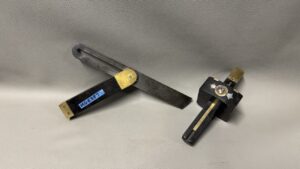 Vintage Ebony & Brass Marking Gauge & Bevel