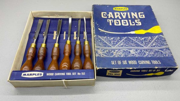 Marples No 152 Six Piece Carving Chisel Set In Good Condition IOB