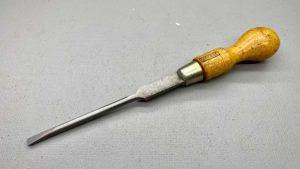 Greenlee Wooden Handled Flat 14" Long Screwdriver In Good Condition