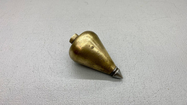 Vintage 22oz Brass And Steel Plumb Bob in Good Condition