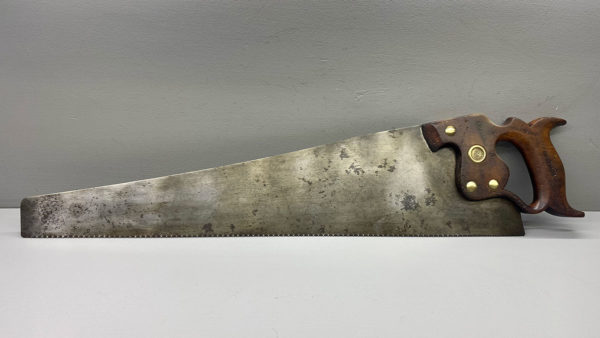 22" Disston & Sons Hand Saw With 10 TPI In Good Condition Discoloured area's are dried grease