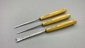 Pfeil Swiss Made Chisels In Top Condition Sizes 3-14mm 1-6mm and 1-3mm