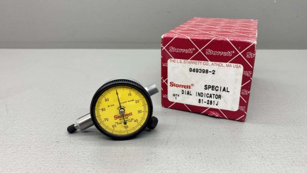 Starrett Dial Indicator No 281J Range Of 2.5mm In Top Condition 