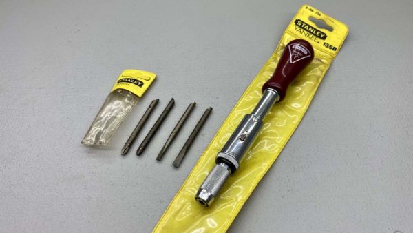 Stanley Yankee Spiral Ratchet Screwdriver No 135B In As New Condition Includes 4 Bits As Pictured