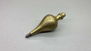 Brass H. Lobley Vintage Plumb Bob 140mm Long Uncleaned