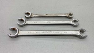 Proto Crowsfoot Spanner Set In Good Condition 7/16 - 3/8"  9/16 - 1/2" And 11/16 - 5/8" Made In USA