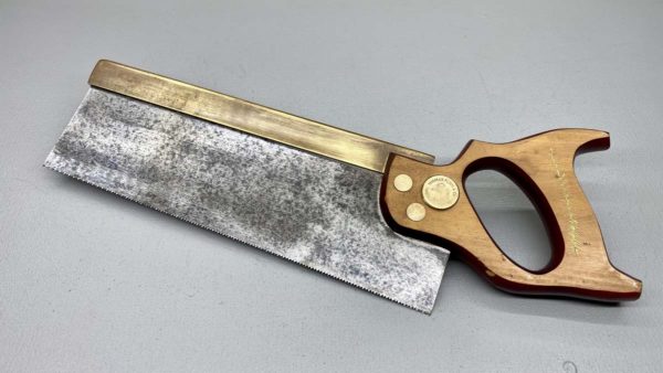Thomas Flinn Brass Back Saw With 12TPI made In Sheffield England Only stained & is smooth to touch