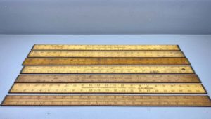 Stanley Rule & Level Shrinkage Rule Set Measuring 1/12, 1/10, 1/8, 3/32, 3/16, 1/4 and 5/16" In Good Condition