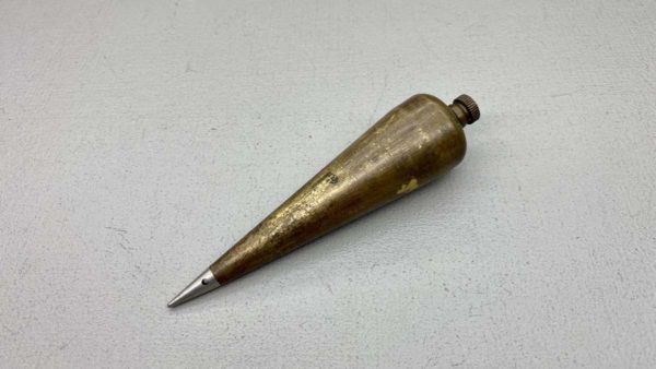Vintage Plumb Bob 145mm Long Weight 17oz In Good Condition - Uncleaned