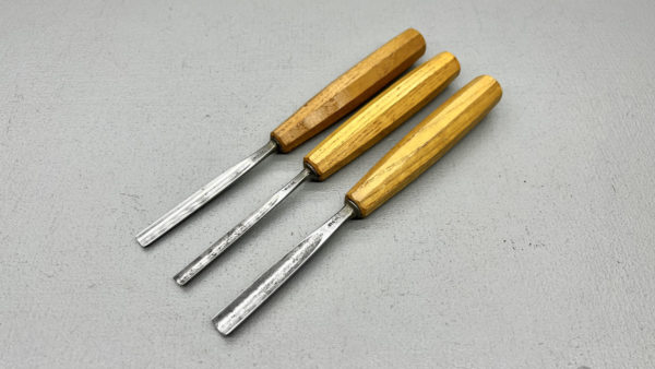 Pfeil Swiss Chisel 3 Piece Gouge Sizes - 10mm - 8mm and 6mm In Good Condition