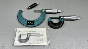 Japan Micrometer Set 0-1" & 2-3" With Ratchet Stop In Good Condition
