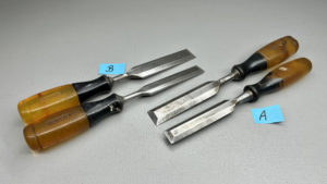 Stanley Bevel Edge Chisels 1" and 3/4" in good condition