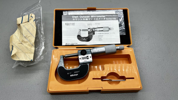 Mitutoyo Digital Ball Micrometer No 295-253 Grad .0001 Measures 0-1" In Top Condition